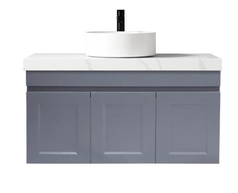 HAMPTON MATTE GREY VANITY 900MM