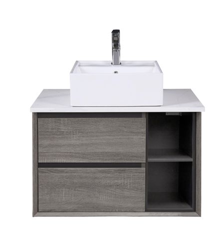 AMAZON GREY WITH RIGHT HAND SHELVES VANITY 750