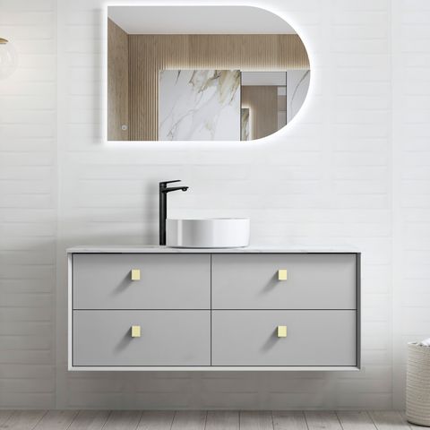 BOSTON LIGHT GREY 1200X460X550 WALL HUNG VANITY