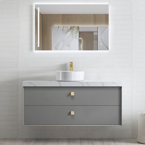 BOSTON MATTE GREY 1200X460X550 WALL HUNG VANITY