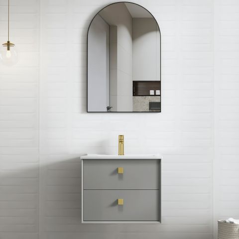 BOSTON MATTE GREY 600X460X550 WALL HUNG VANITY