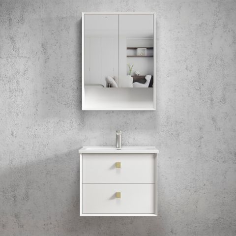 BOSTON MATTE WHITE 600WX460X550 WALL HUNG VANITY