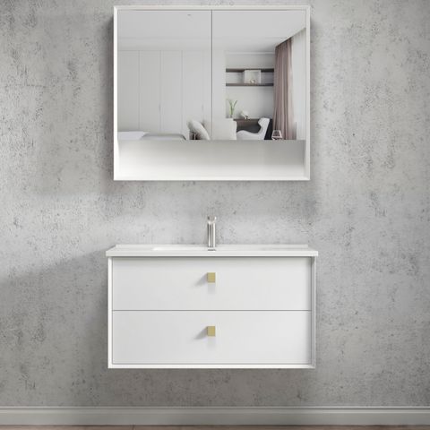 BOSTON MATTE WHITE 900X460X550 WALL HUNG VANITY