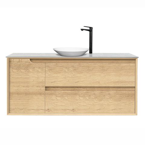 BYRON NATURAL OAK 1200X460X550 WALL HUNG VANITY