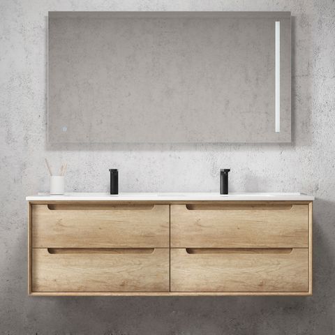 BYRON NATURAL OAK 1500X460X550 WALL HUNG VANITY