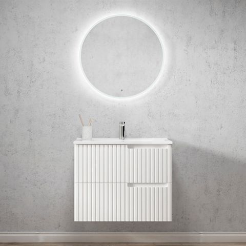 NOOSA MATTE WHITE 750X460X550 WALL HUNG VANITY