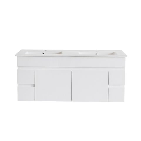 PAVIA 1200X460 VANITY WH D BOWL