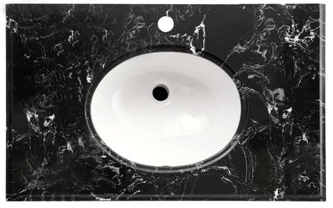 LUX STONE TOP BLACK MARBLE 600