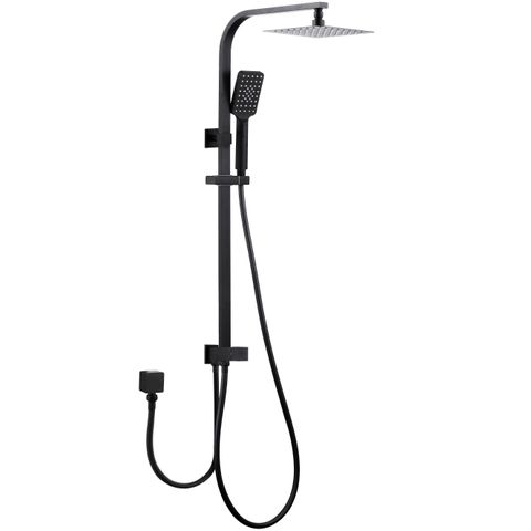 TARAN SHOWER DUAL HOSE SQ BLK