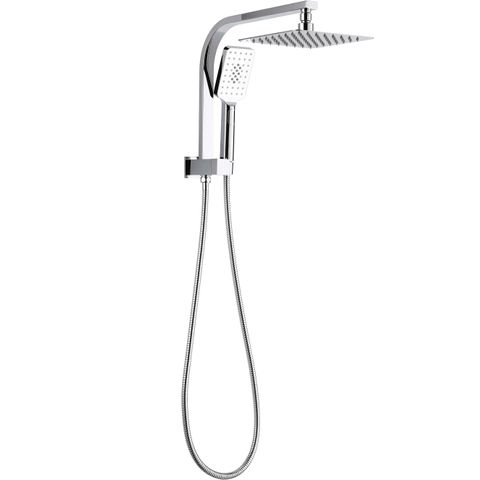 TWIN SHOWER TOP INLET SQ CH