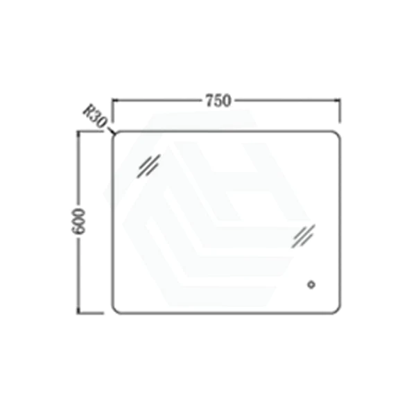 600/750/900/1200mm Led Mirror Backlit Rectangle Frameless PC Lamp Shade