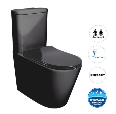 FEANZA BLACK TORNADO TOILET SUITE